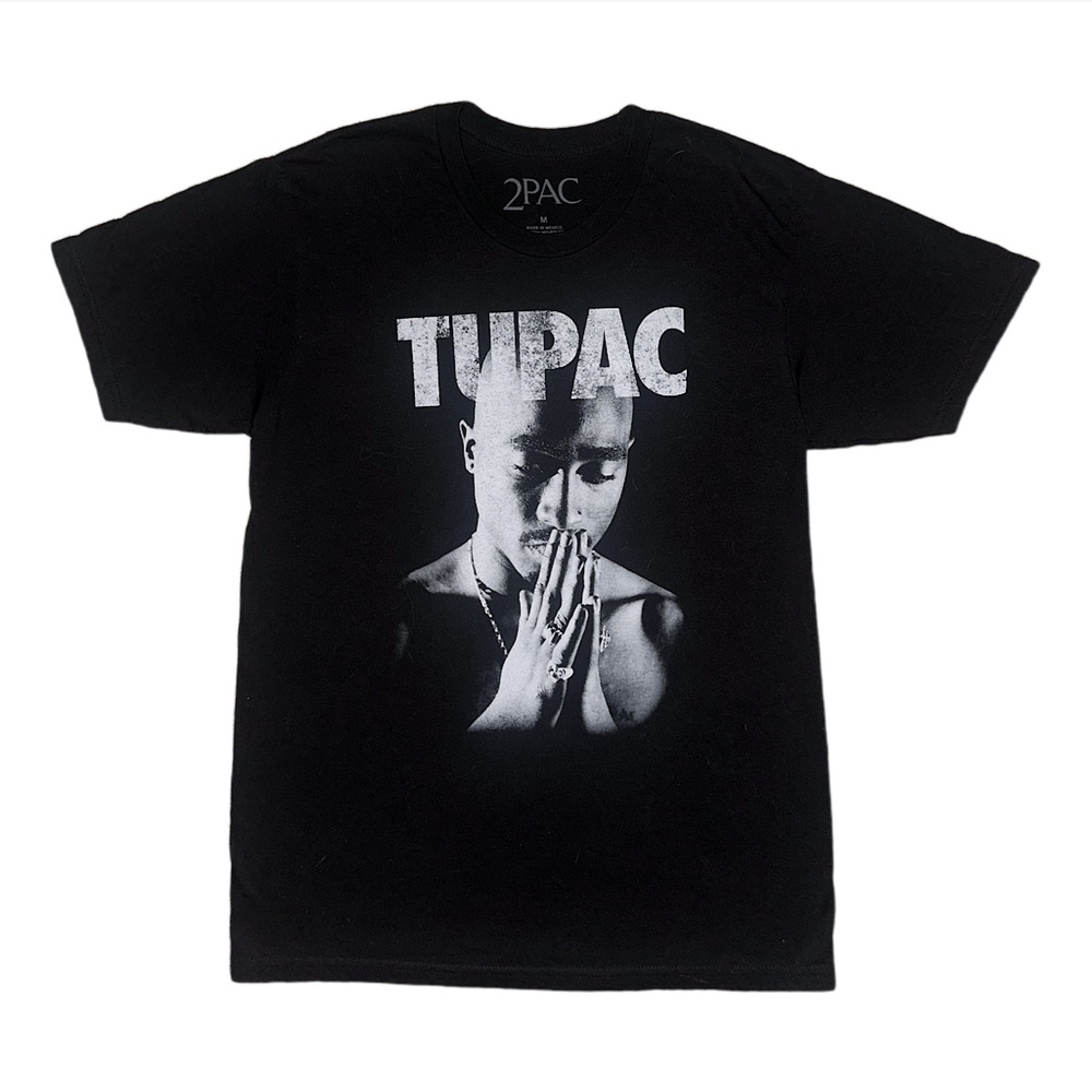 black Tupac graphic tee